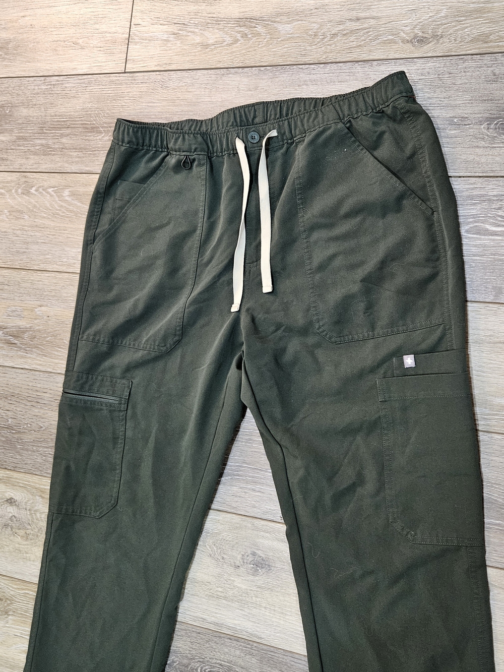 Men's Moss Green Cairo Cargo Straight Leg Scrub Pants Size Large - Picture 2 of 6